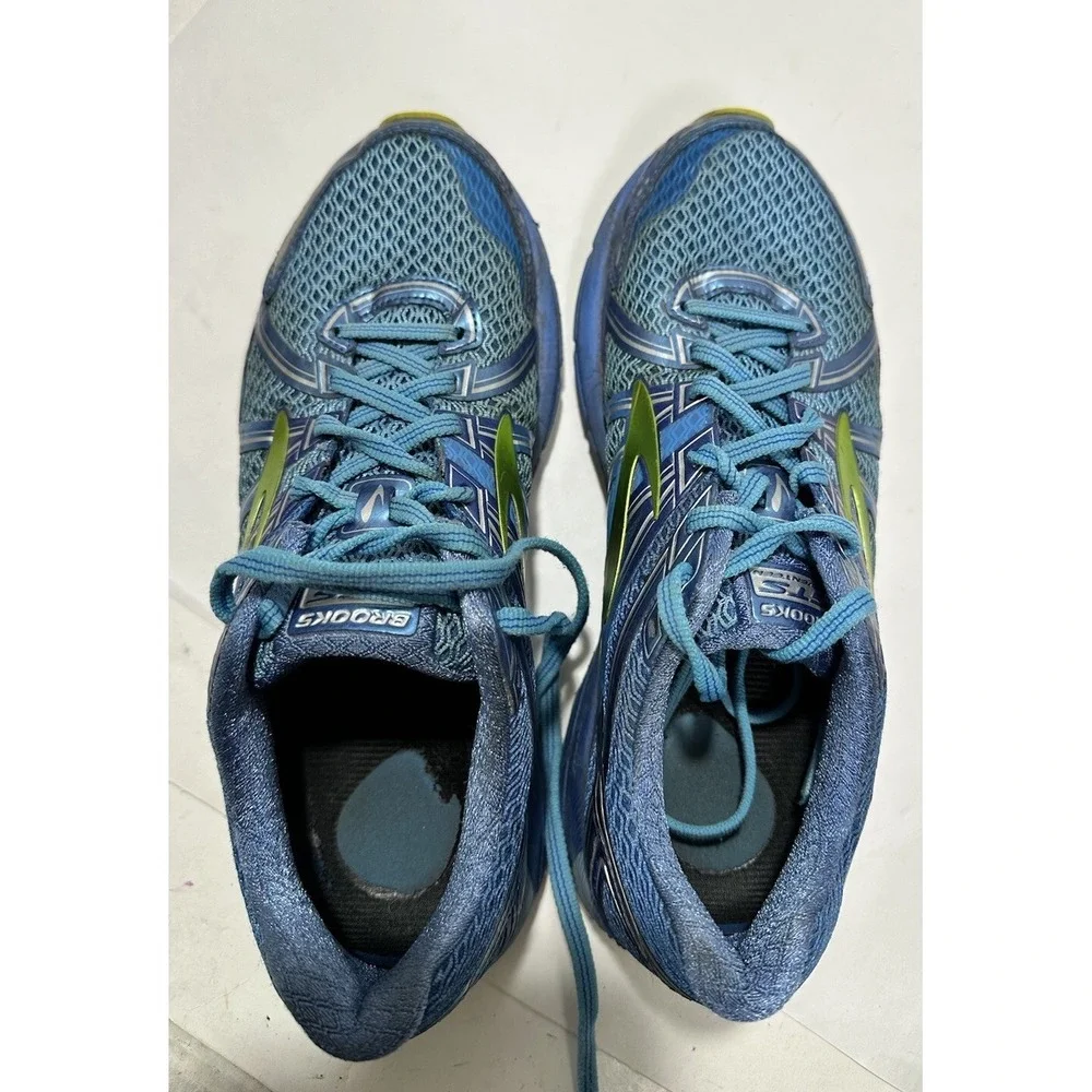 Brooks Adrenaline GTS 17 Womens 9.5 Sneakers Running Shoes Blue Green‎